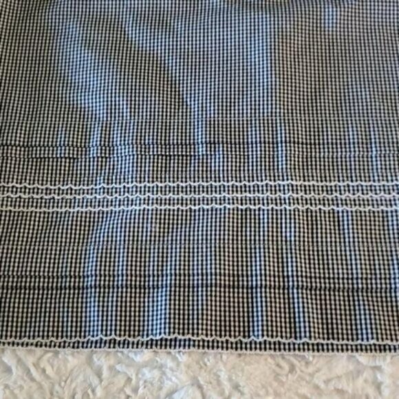 Christopher & Banks White & Black Checkered Accented Trimmed Sz. 14 Zip Skirt - Picture 2 of 6